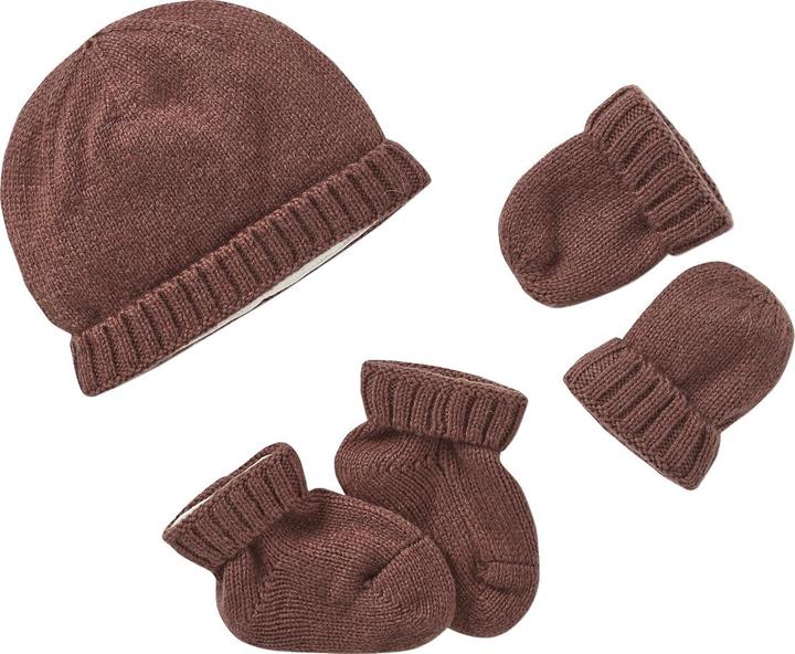Immagine prodotto Vertbaudet Baby-Set aus Strick: Mütze, Fäustlinge & Schühchen (50, 54)