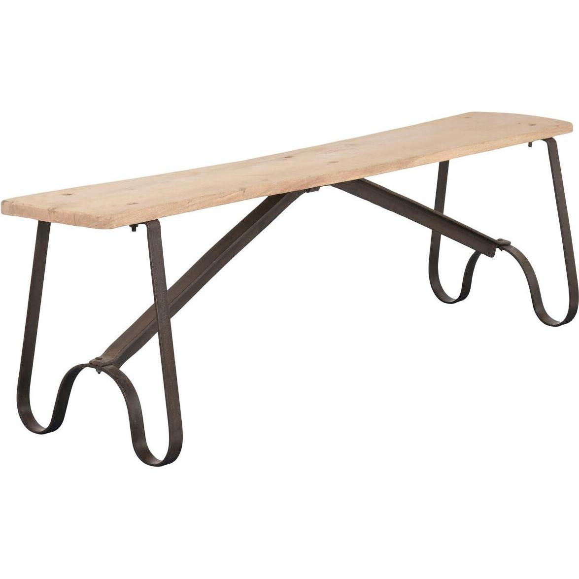 Esprit, Panca, Bank Home Schwarz natürlich Eisen Teakholz 152 X 41 X 46 CM