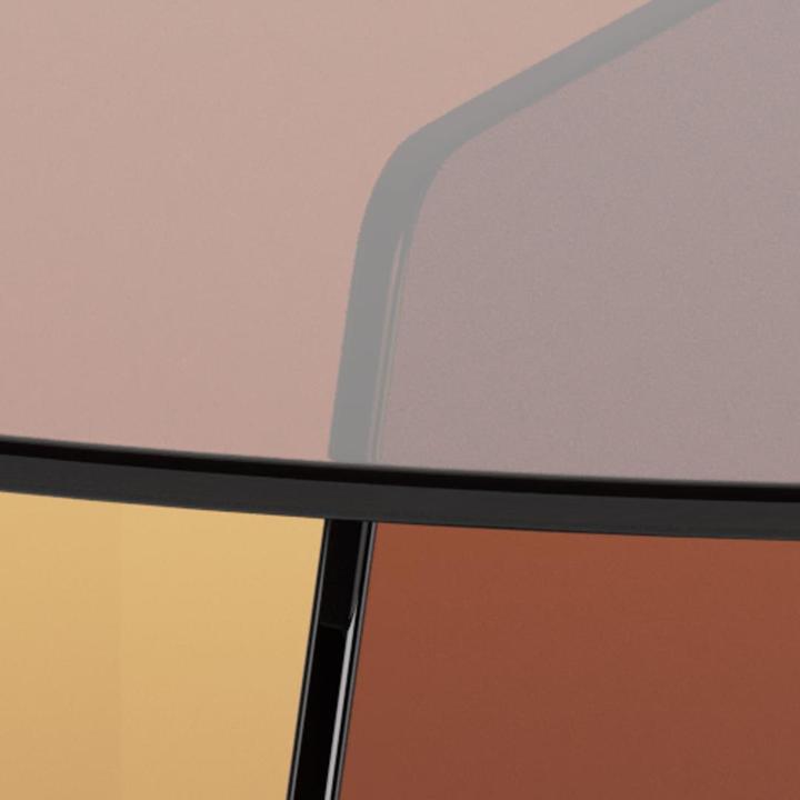 Image du produit AC Design table basse verre trempé marron, base en verre