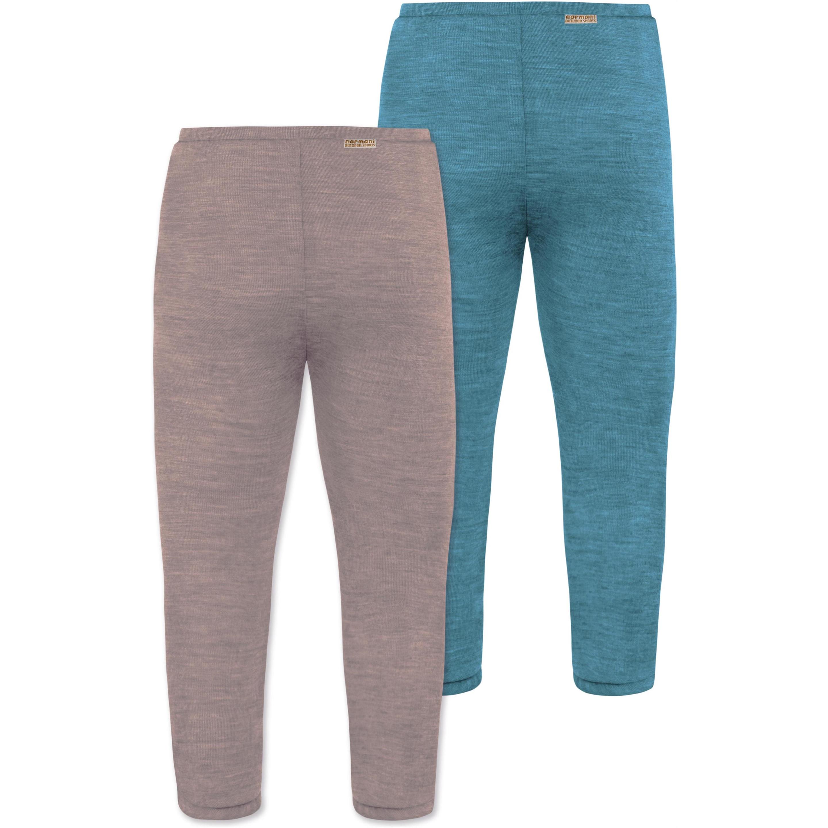 Thumbnail - Normani, Herren, Funktionsunterhose, 2er Pack Baby Merino Unterhose mit Füssen - 9539 (56), Blau, 56