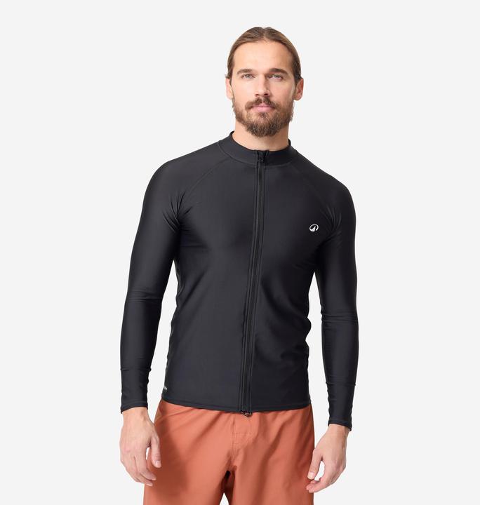 Produktbild Olaian UV-Shirt Herren UV-Schutz 50+ Zipp Eur Top 500 schwarz (S)