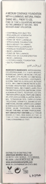 Nutritional values and ingredients Anastasia Beverly Hills Luminous Foundation (335W)