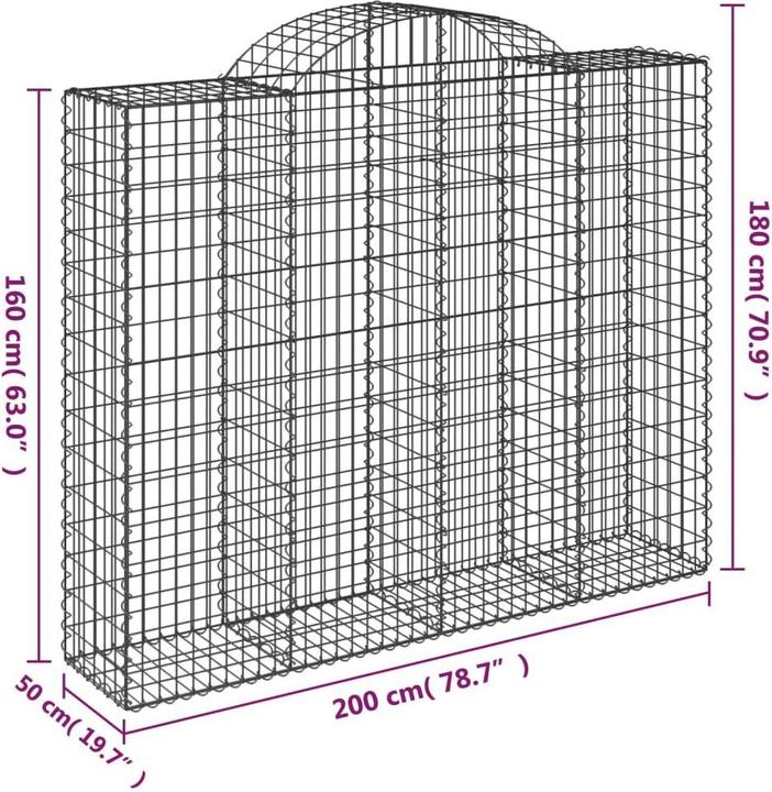 Produktbild vidaXL Gabionenkorb
