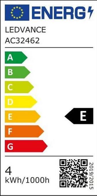 Energie-Label Osram LED-Lampe (E14, 4 W, 470 lm, 2 x, E)