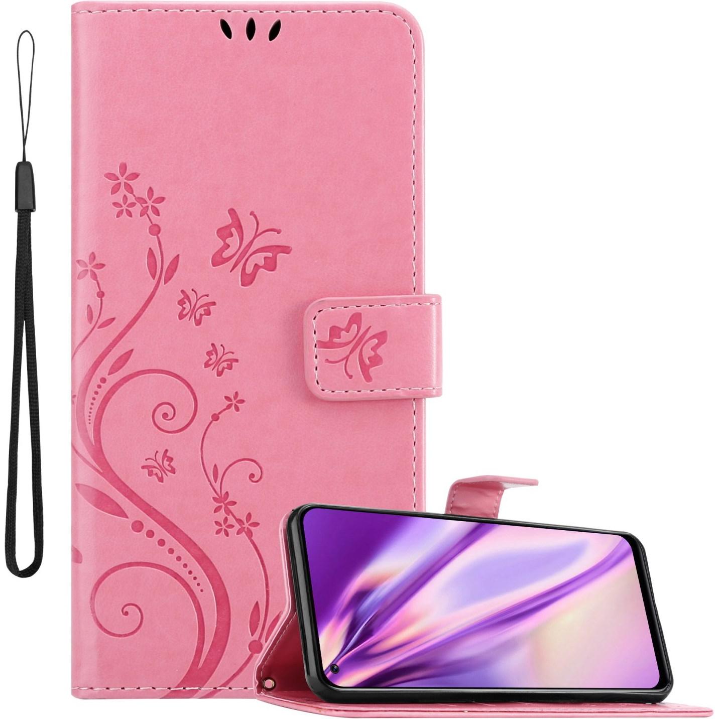 Cadorabo Flower Book Hülle für Realme 8 5G / V13 / Q3 / Q3i / Narzo 30 5G (Realme Narzo 30 5G, Realme V13), Smartphone H...