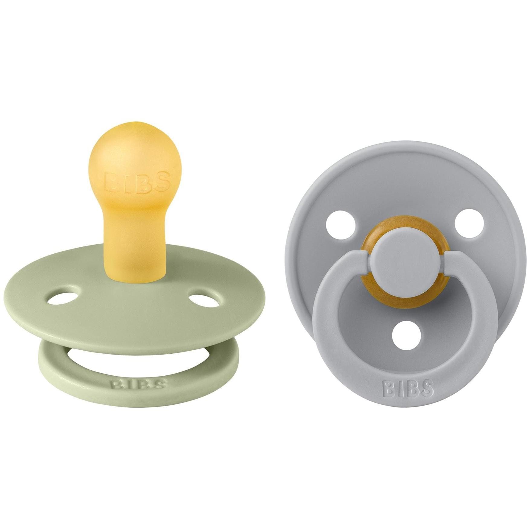 Bibs, Nuggi, Nuggi Colour 2 PACK Latex Round 6-12m Sage Cloud (2 x, 6 - 12 Monate)