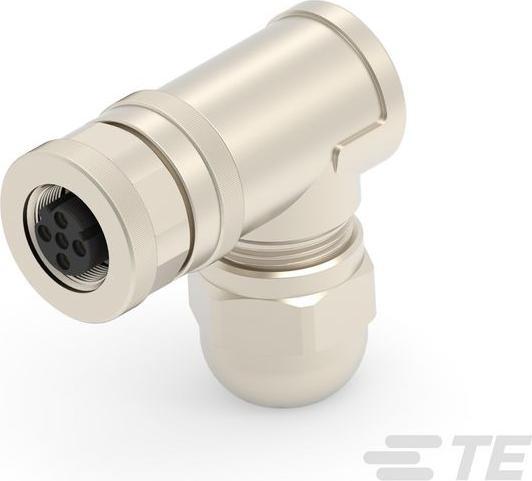 Produktbild TE Connectivity M12 F, 4P GOLD D_CODE RA SHIELDED PG9