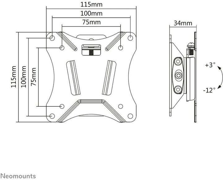 Produktbild Neomounts NM-W60BLACK (Wand, 30", 25 kg)