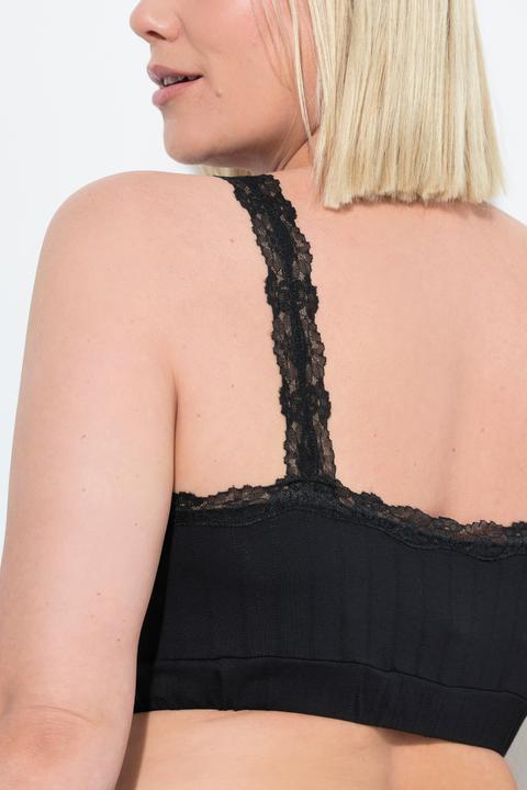 Produktbild Ulla Popken Bustiers, 2er-Pack, Spitzenkante, Ajourjersey (2er Pack, 60 H)
