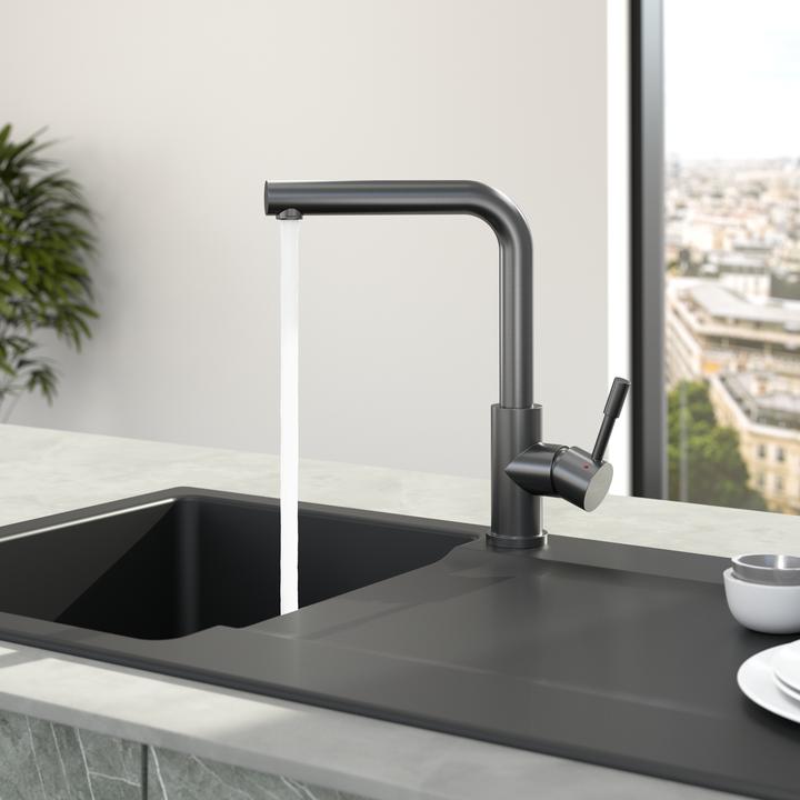Actual product image Villeroy & Boch Modern Steel kitchen tap, stainless steel