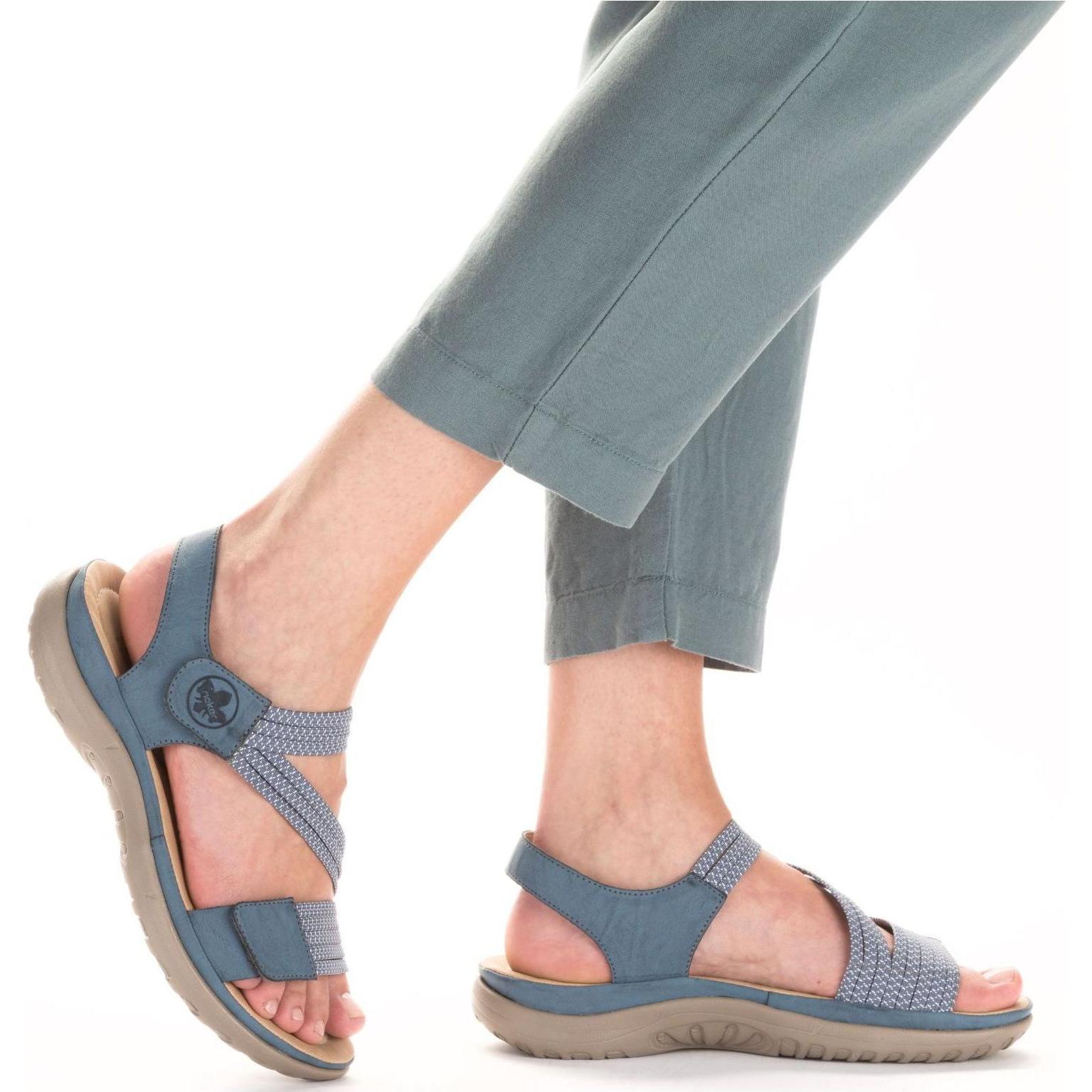 Thumbnail - Rieker, Damen, Sandalen, Sonne, Blau, (39)
