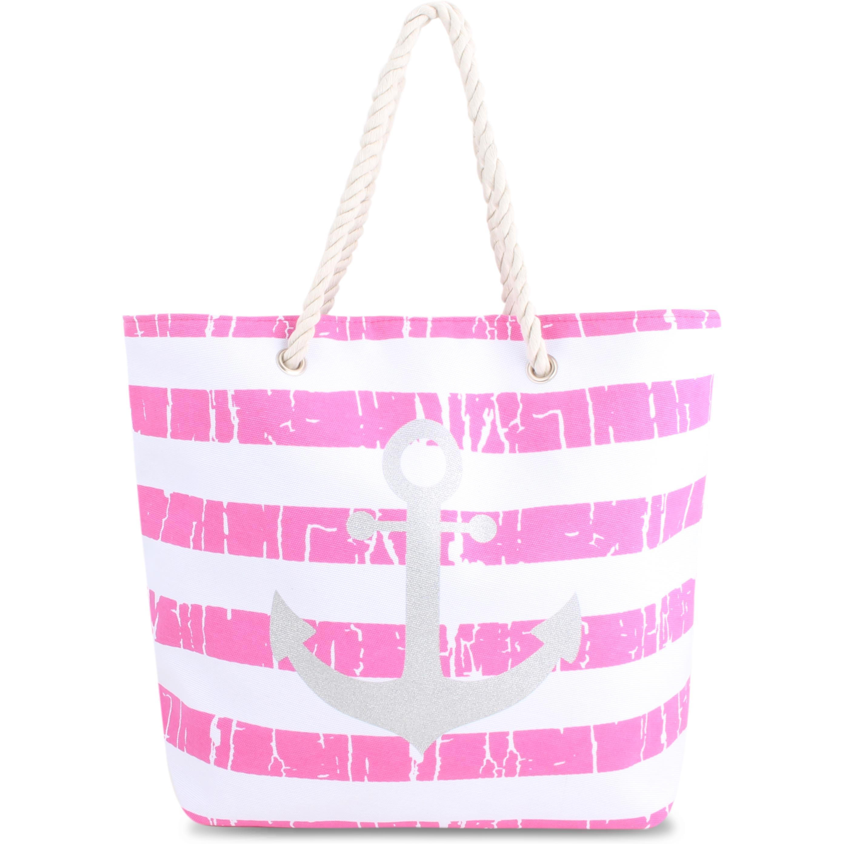 Normani, Tasche, Sommer-Umhängetasche, Strandtasche, Rosa, (17 l)