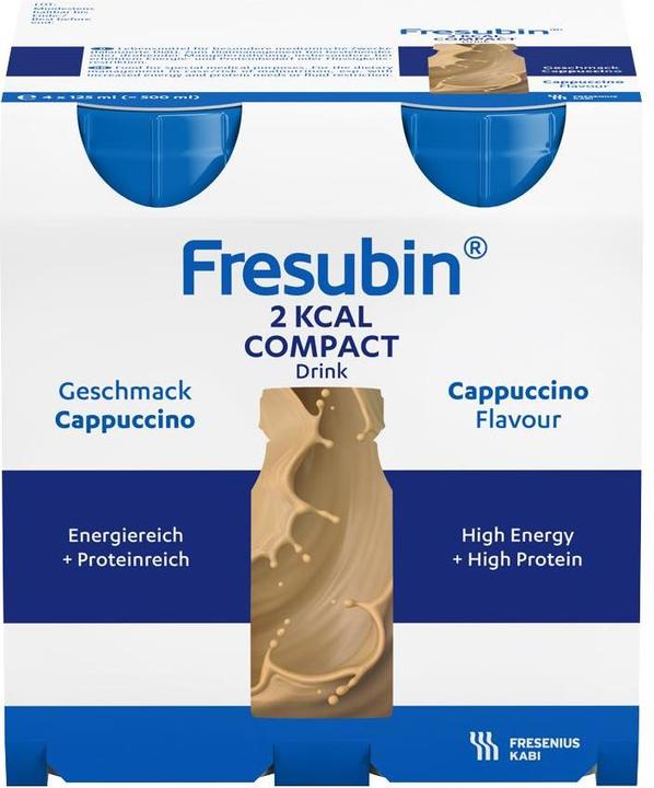 Produktbild Fresubin 2 kcal Drink Compact Cappuccino, 4x 125 ml (4 Stück, Flüssigkeit, 635 g)