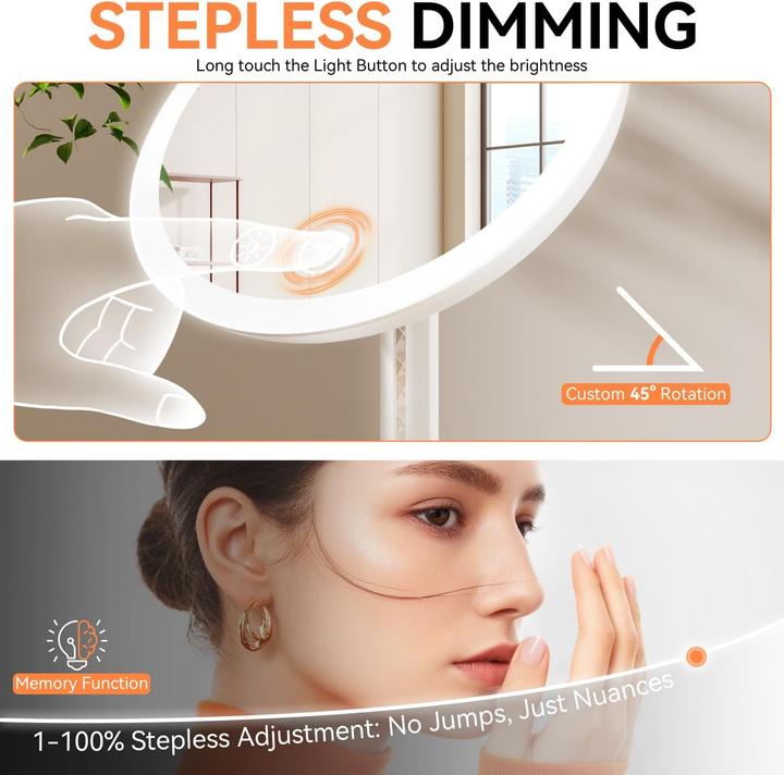 Image du produit Auxmir LED Schminkspiegel mit 10-facher Vergrösserung