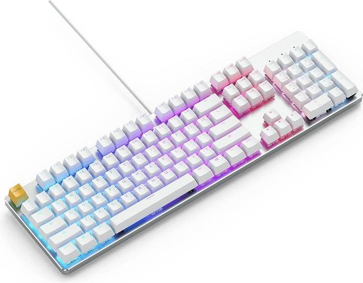 Actual product image Glorious PC Gaming Race PC Gaming Race GMMK Full Size White Ice Edition - Gateron-Brown, USA-Layout (USA, Cable)