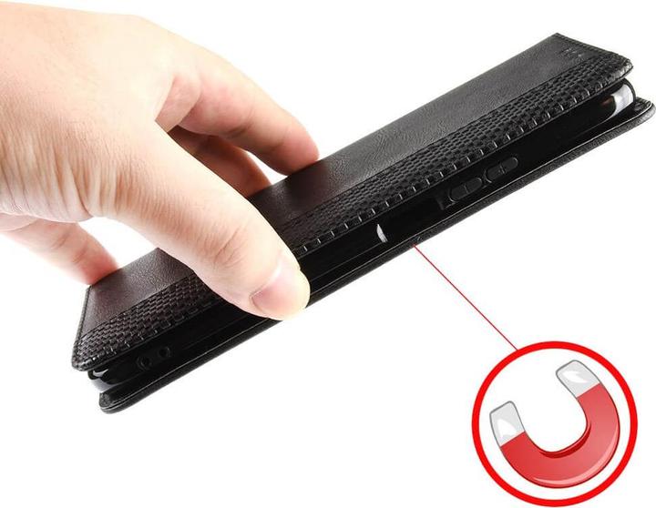 Actual product image Cover-Discount Honor Magic6 Pro - Vintage Flip Case Cover black (Honor Magic6 Pro)