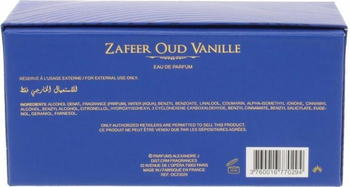 Immagine prodotto Alexandre.J Zafeer Oud Vanilla Eau De Parfum Spray (Eau de parfum, 100 ml)