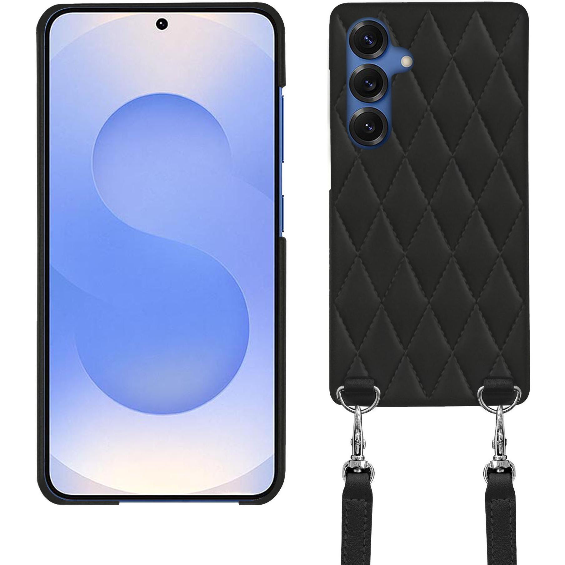 Noreve Schutzhülle mit Schulterriemen Samsung Galaxy S25 (Samsung Galaxy S25), Smartphone Hülle, Schwarz