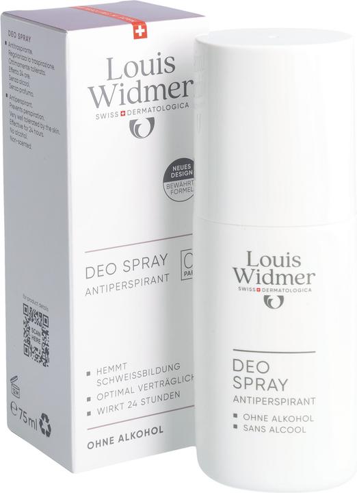 Actual product image Widmer Louis Deo Spray Antiperspirant ohne Parfum 75 ml (Spray, 75 ml)
