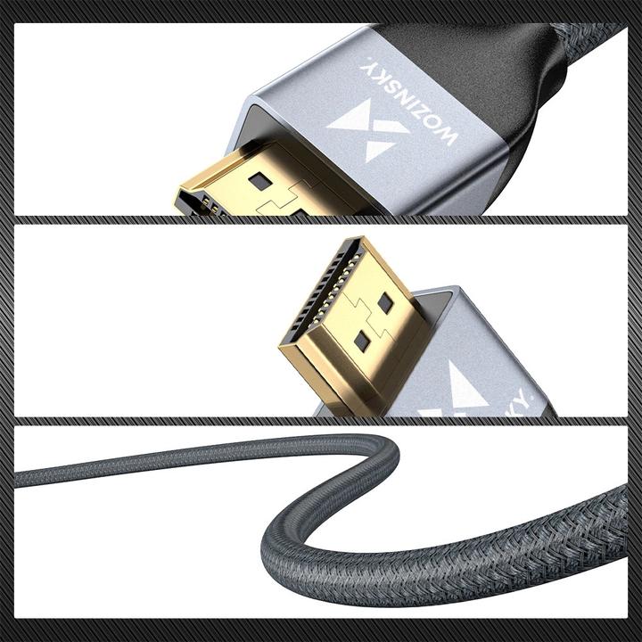 Immagine prodotto Wozinsky cavo HDMI 2.1 8K 60 Hz 48 Gbps / 4K 120 Hz / 2K 144 Hz 3 m argento (WHDMI-30) (3 m, HDMI, 2.1)