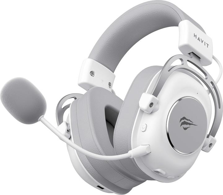 Actual product image Havit H2002YG - 2.4G gaming headphones (White and grey) (Cable, Wireless)