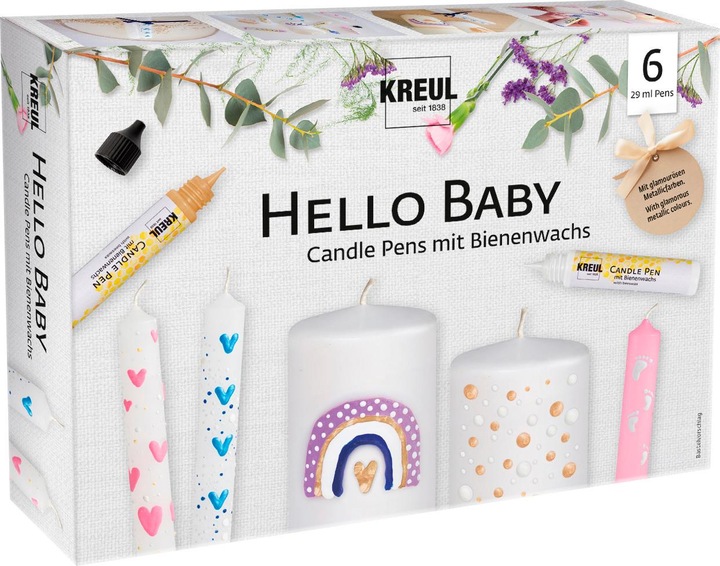 Produktbild Magni Kerzenstifte (Royalblau, Rosa, Blau-Metallic, Violett, Weiss, Gold, 6 x)