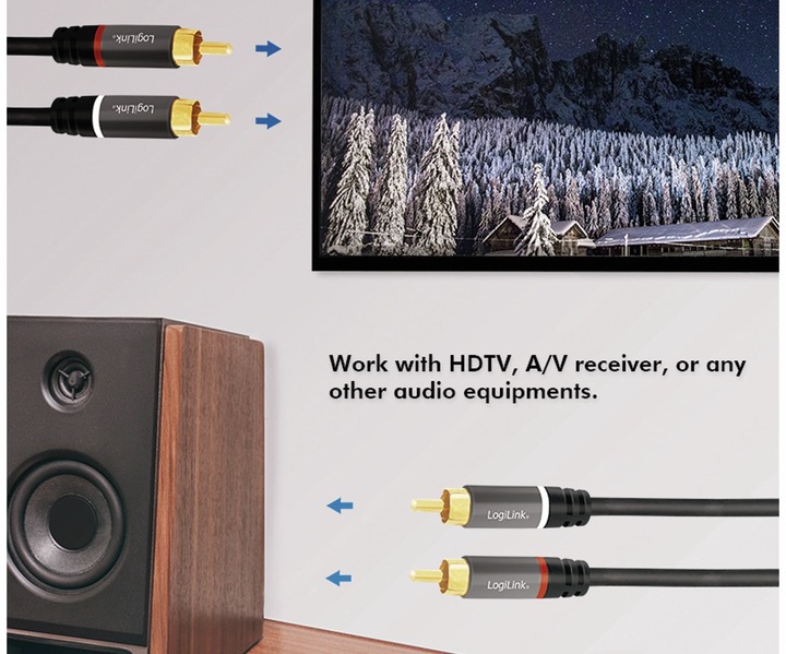 Actual product image LogiLink Ca Rca (3 m, Cinch)