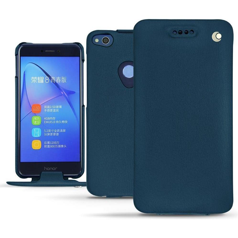 Noreve Lederschutzhülle vertikal (Huawei P8 Lite (2017)), Smartphone Hülle, Blau