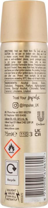 Produktbild Impulse Instant Crush Body Spray Deodorant 75ml (Spray, 75 ml)