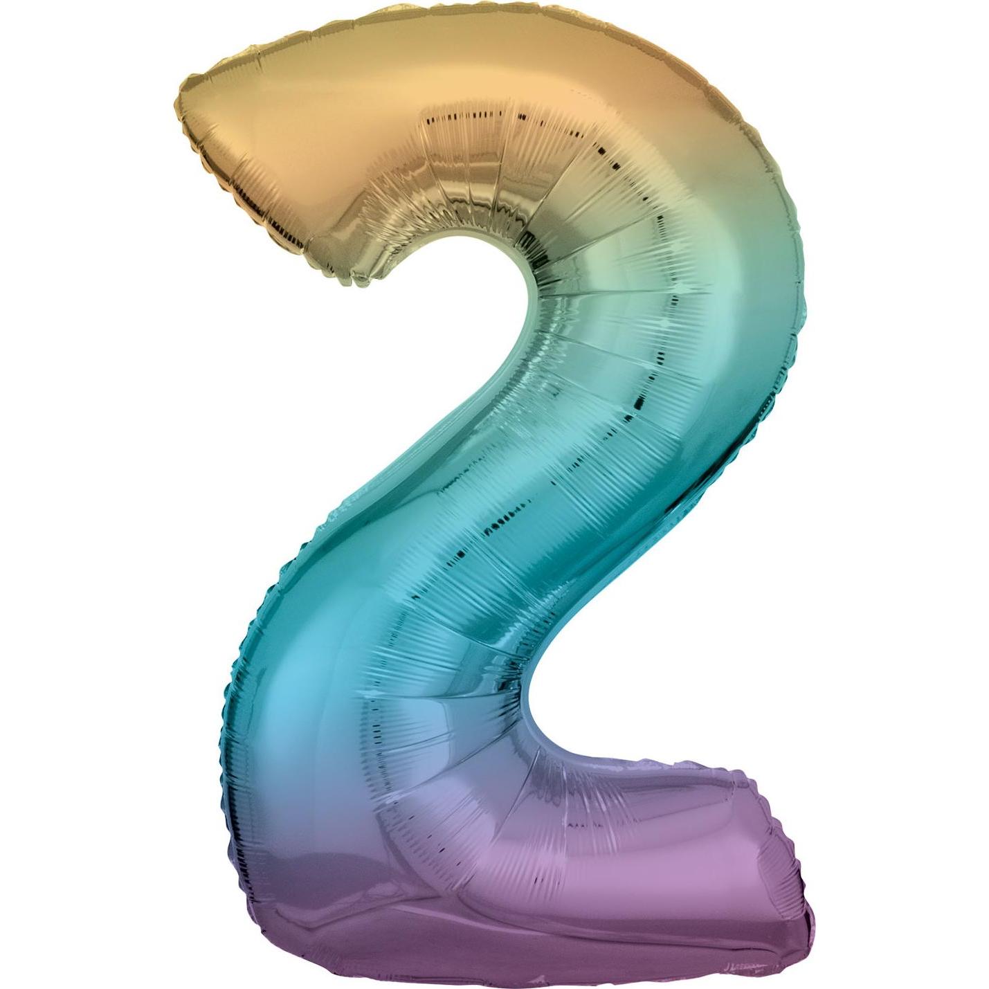 Amscan Folienballon Rainbow Zahl