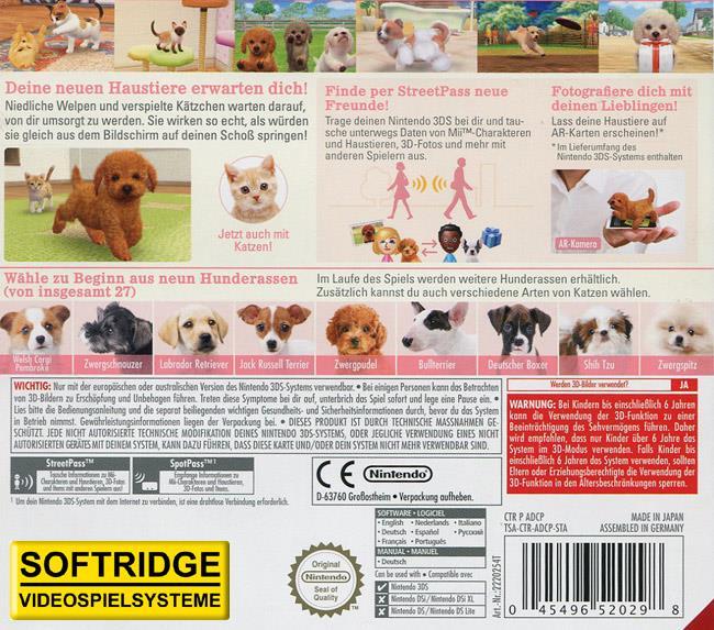 Produktbild Nintendo Nintendogs Cats: Zwergpudel (3DS, DE)