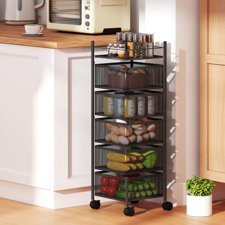 Image du produit Homcom Küchenwagen Metall Schwarz