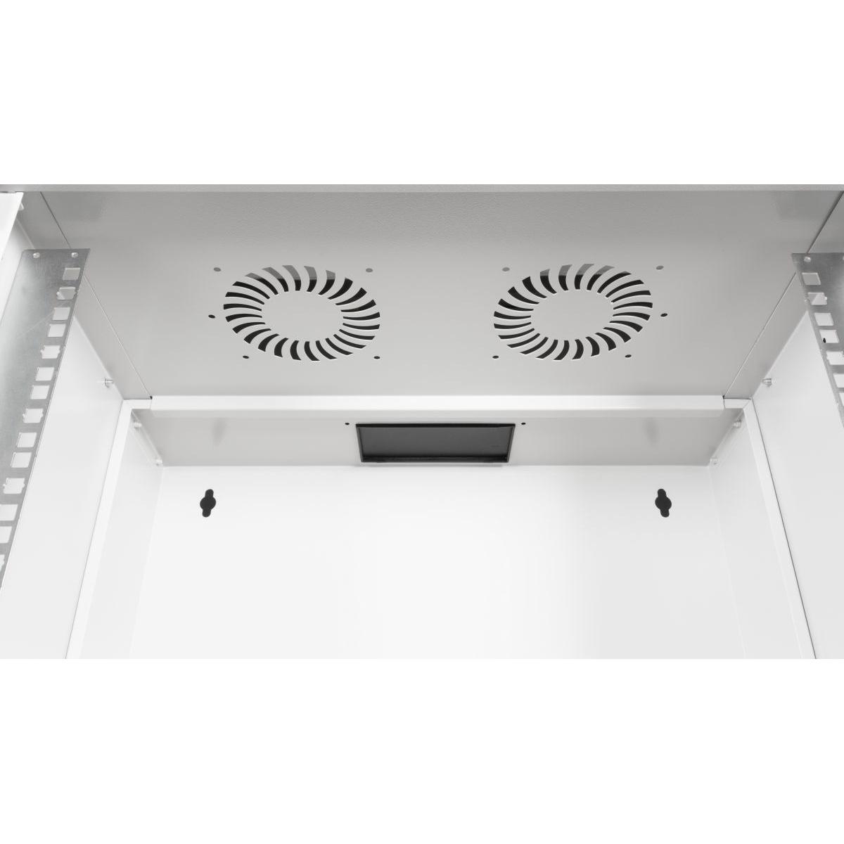 Thumbnail - equip Wandgehäuse (7 HE, 19 Zoll Rack), Serverschrank, Grau