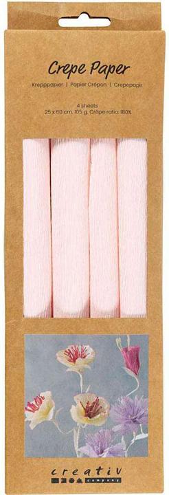 Immagine prodotto Creativ Company Krepppapier 4 Rollen 25 x 60 cm, Rosa (105 g/m², 1 x)