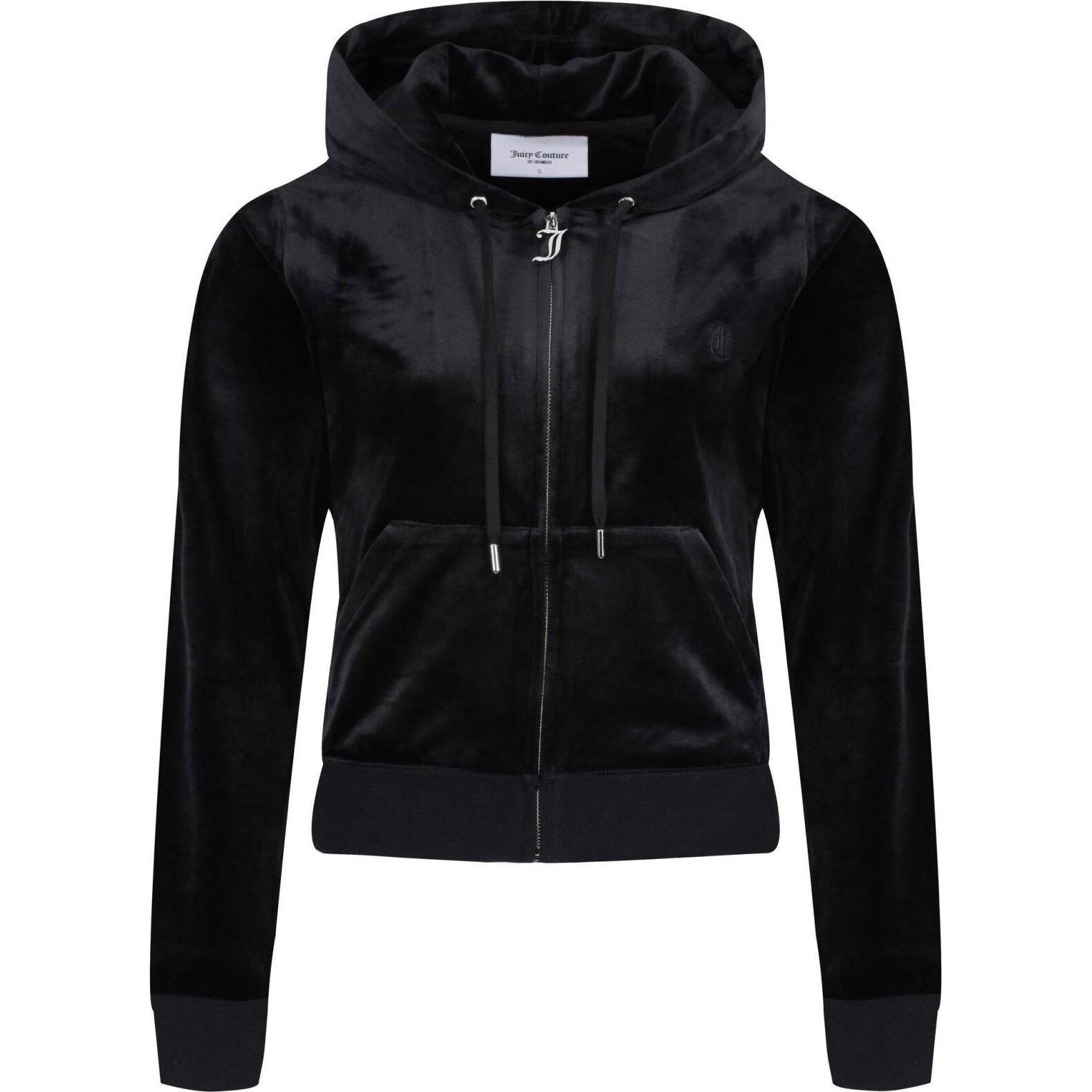 Juicy Couture, Damen, Pullover, Kapuzenjacke ROBERTSON, Schwarz, (L)