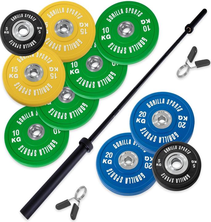 Immagine prodotto Gorilla Sports Set di bilancieri Bumper Plates (1 x 140 kg)
