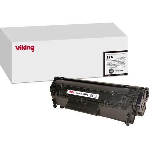 Viking, Toner, Tonerkartusche Kompatibel HP 12A Q2612A Schwarz (BK)
