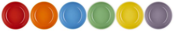 Blau, Gelb, Grün, Orange, Rot, Violett