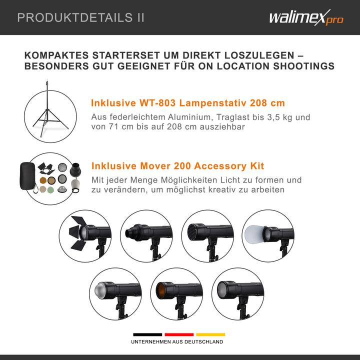 Actual product image Walimex pro Mover 200 TTL Set Single (200 W, Set)
