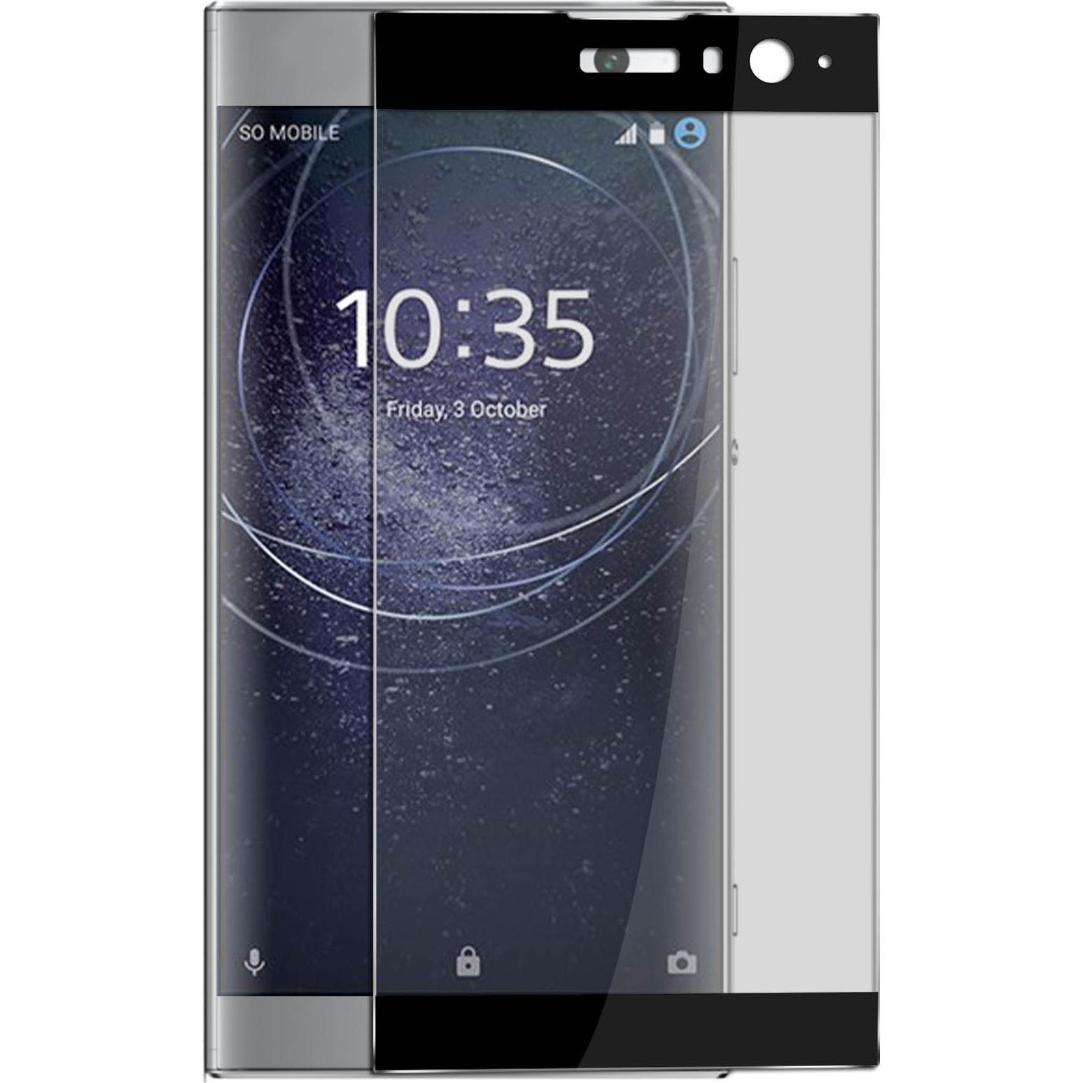 Avizar Panzerglas, Glas Schutzfolie, Schutzglas (1 Stück, Sony Xperia XA2), Smartphone Schutzfolie, Schwarz