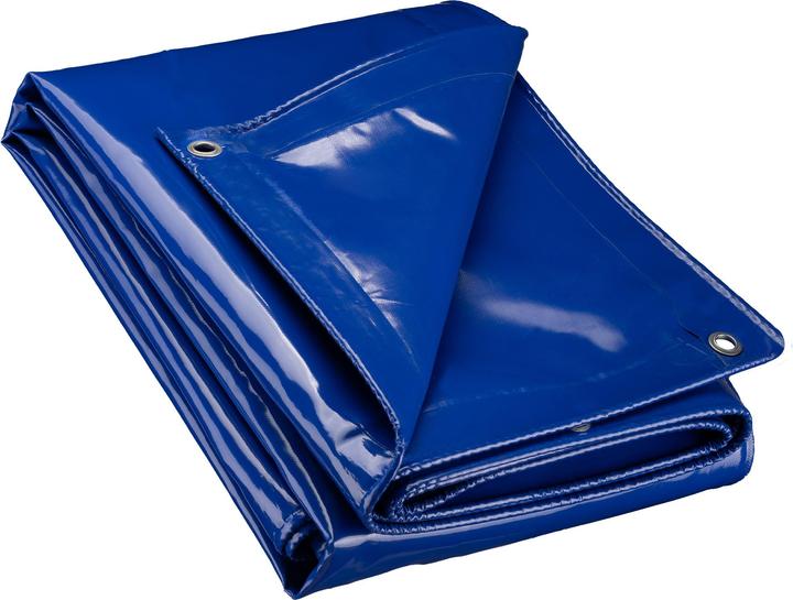 Wiltec Bâche de couverture résistante aux intempéries bleu 2x3m polyester bâche de jardin 650g/m² oeillets