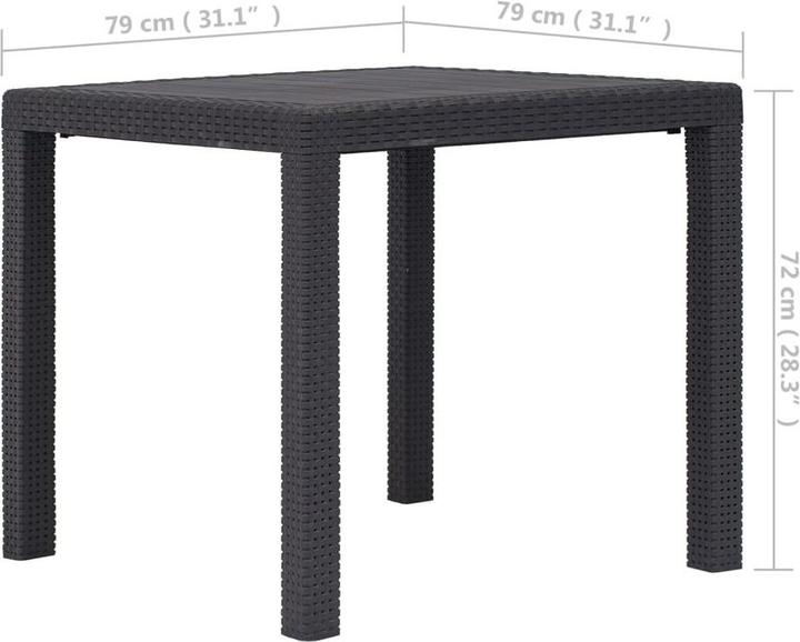 Produktbild vidaXL Gartentisch (79 x 79 x 72 cm)