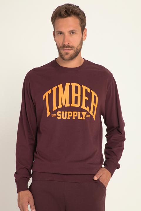 Immagine prodotto JP1880 Maglia con lavaggio vintage, stampa Timber, taglio per l'addome e maniche lunghe, fino alla tg. 8XL (3XL)