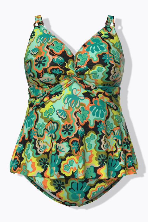 Produktbild Ulla Popken Tankini, Boho-Muster, Softcups, Träger verstellbar, recycelt (46)