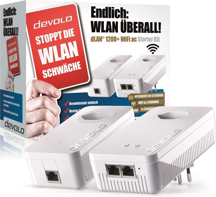 Devolo Kit de démarrage WiFi dLAN 1200+ (1200 Mbit/s)