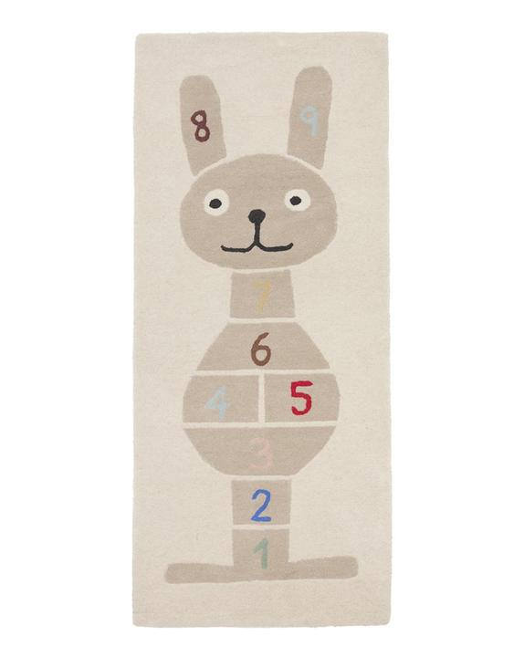 Image du produit OYOY Mini Tapis décoratif Rabbit Hopscotch Gris (75 x 180 cm)