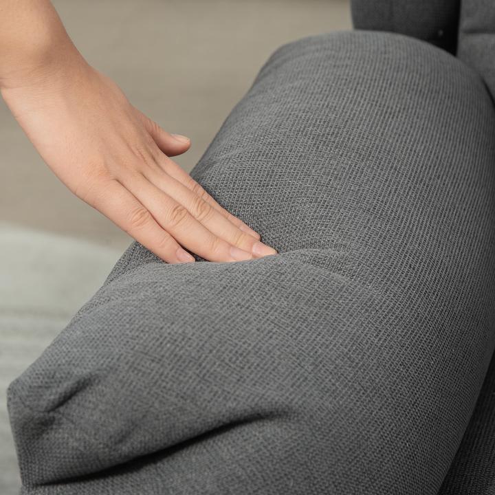 Actual product image Homcom Fernsehsessel mit Liegefunktion Baumwoll-Leinen-Gewebe Dunkelgrau