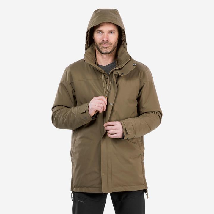 Quechua Parka Winterjacke Herren warm bis -10 °C wasserdicht Winterwandern - SH500 blau (S)