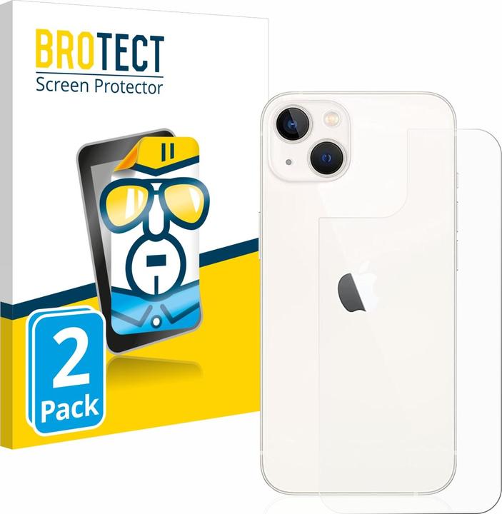 BROTECT Schutzfolie Displayschutz Klar (2 Stück, Apple iPhone 13)