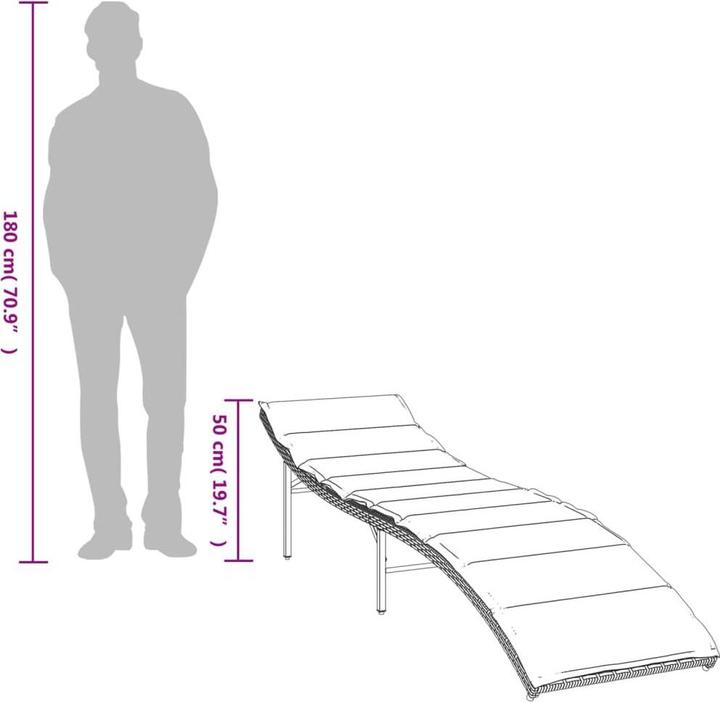Actual product image vidaXL Sonnenliege (199 cm)